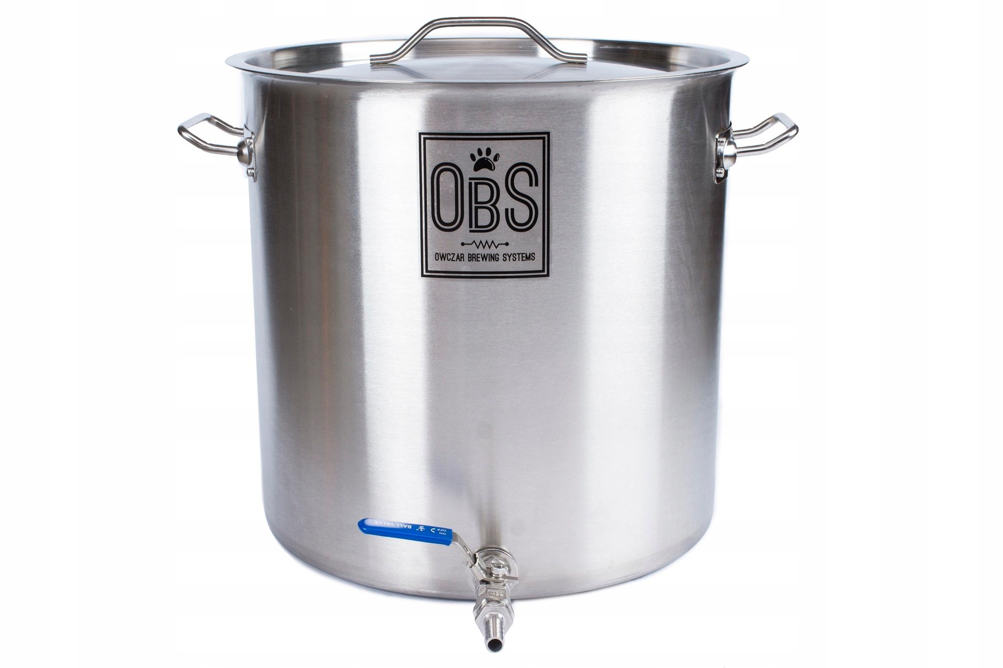 Garnek zacierny 25l z kranikiem stal OBS