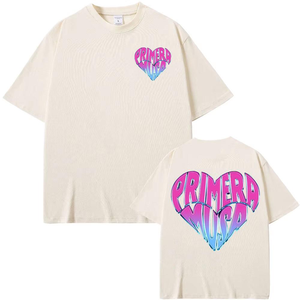 

Omar Courtz Primera Musa Альбом Футболка в форме сердца для мужской и женской моды Летний принт Футболка из 100% чистого хлопка 4XL