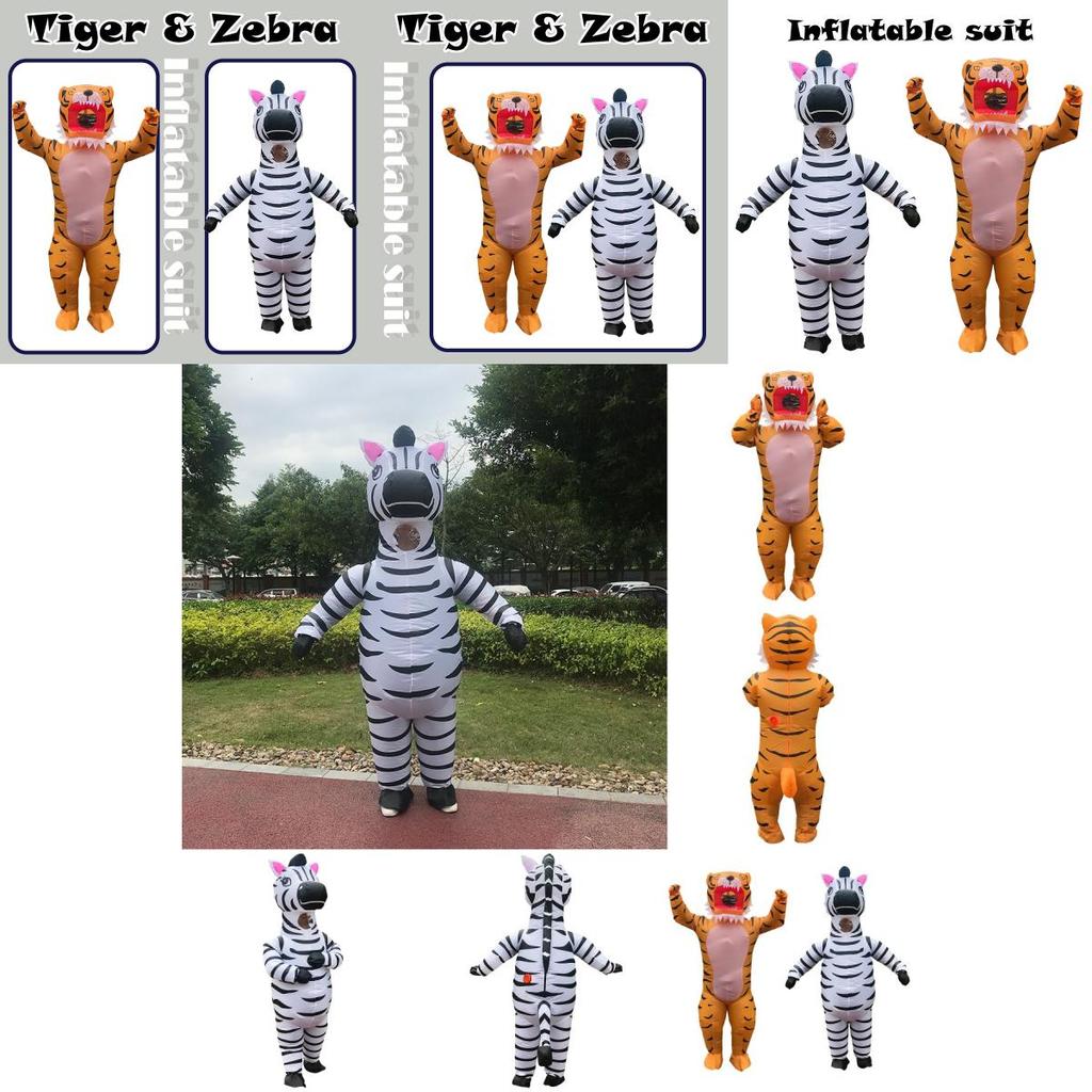 Hilarious Tiger Zebra Inflatable Costume For Adults Perfect For Halloween Parties