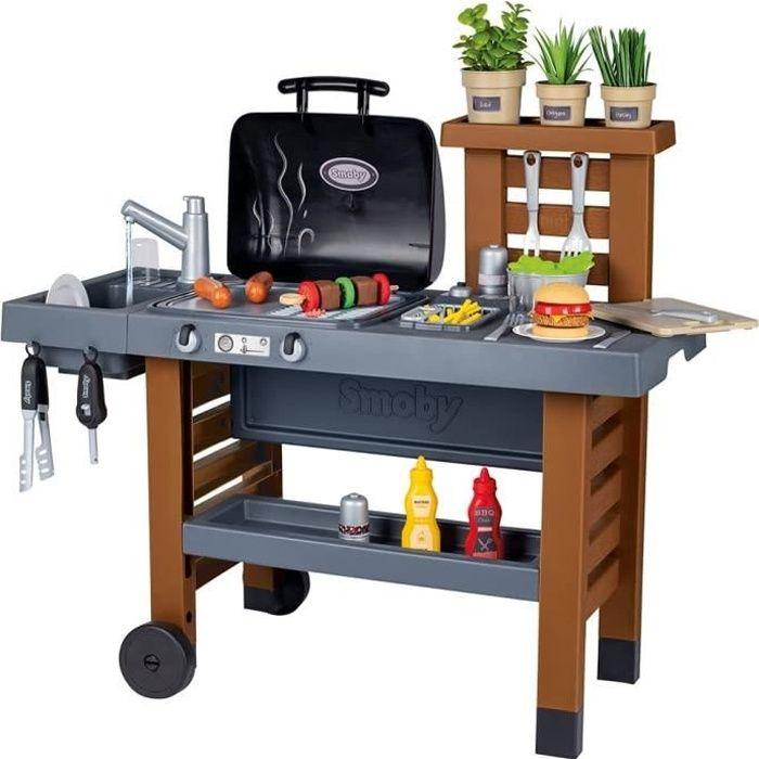 Smoby Scalable Outdoor Kitchen - Grill and Plancha - 40 Accessories