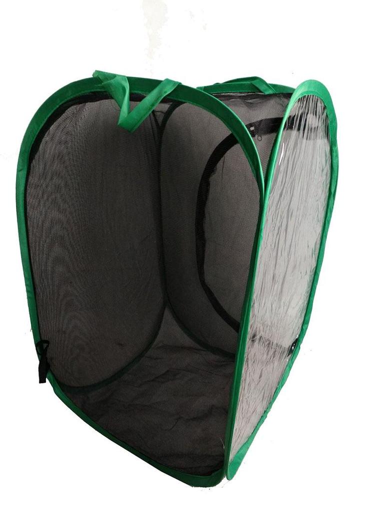 Folding Butterfly & Reptile Breeding Cage with Insect-Proof Net for Pets & Plant Cultivation.