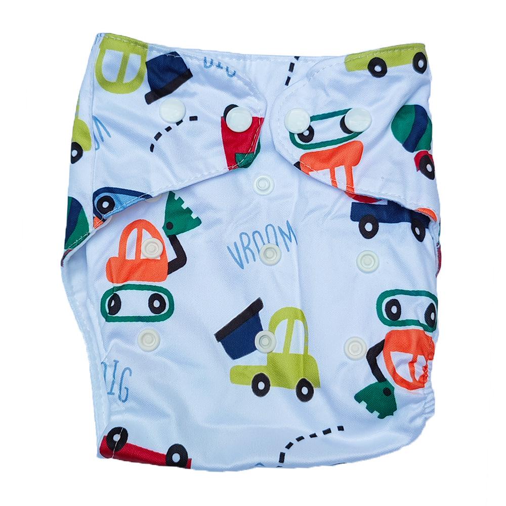Washable Printed Fabric Diapers for Children: Single Pack with Absorbent Liners and Training Pants