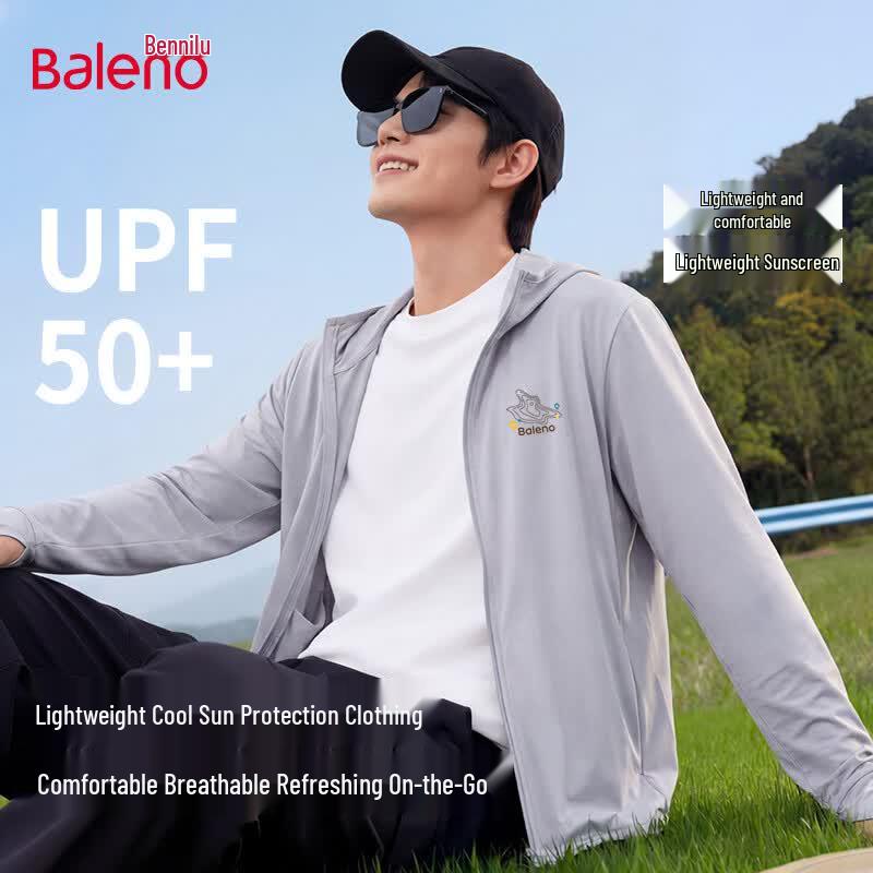 Baleno Men s UPF50+ Hooded Sun Protection Jacket L