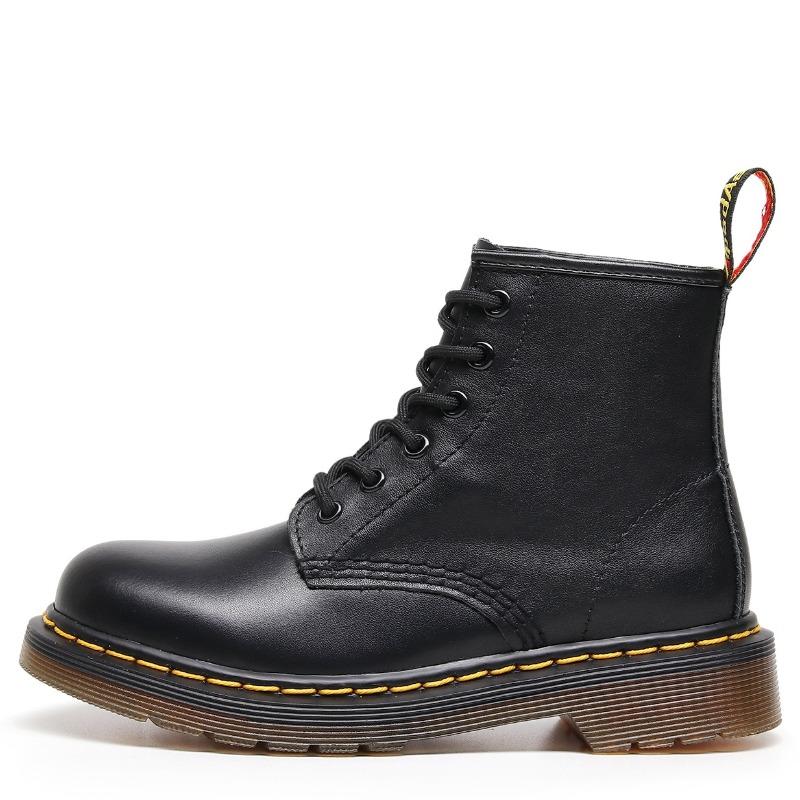 

Martin Boots Women s 6-hole PA British, Couple 101 Short Boots Men s and Women s Boots Real Soft Leather Round Tooling Boots 35 чёрный