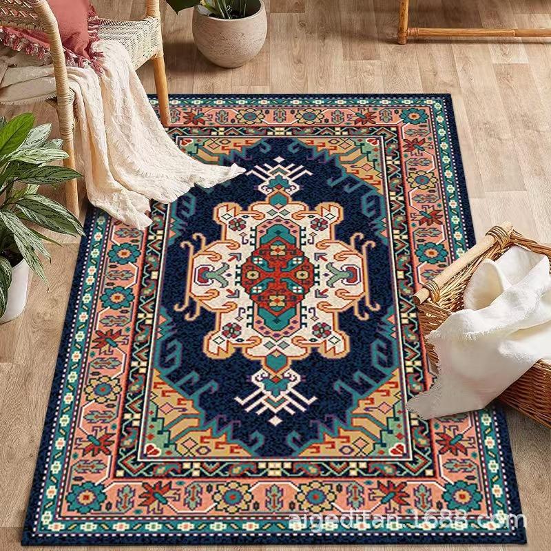 Europa Persien Böhmischer Stil Luxus Retro Teppich Wohnzimmer Sofa Schlafzimmer Arbeitszimmer Küche Eingangstürmatte Rutschfest Heimdekor Teppich