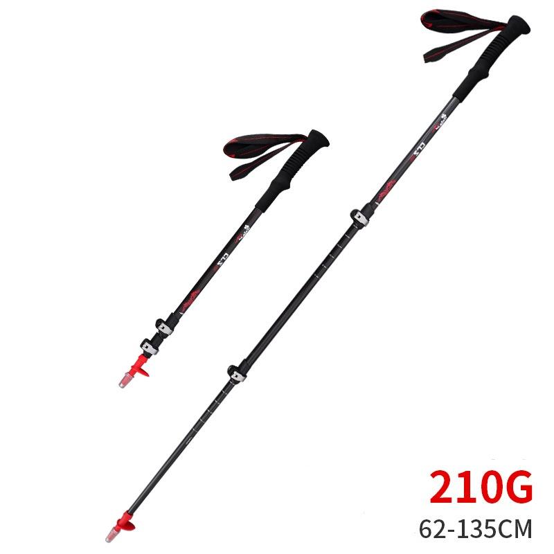 

Carbon Fiber Trekking Poles Lightweight Hiking Poles Telescopic Trekking Poles Adjustable Outdoor Walking Poles For Trail чорний