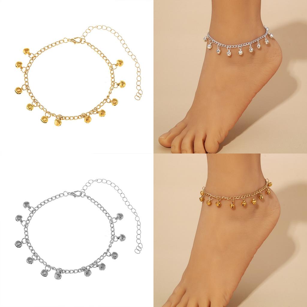 Rhinestone Foot Ornaments, Adjustable Anklet, Crystal Double Heart-shaped Anklet