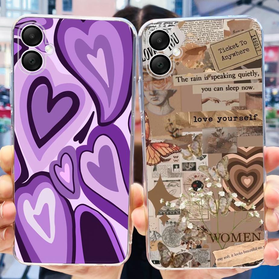 For Samsung Galaxy A06 Case SM-A065F New Luxury Painted Cover 6.7'' Soft Silicone Phone Case For Samsung A06 A 06 GalaxyA06 Bags