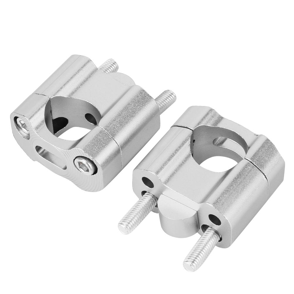 Pair 22mm 28mm 1 8in 7 8in Motorcycle Handlebar Mount Clamps Riser Adapter CNC Aluminum Alloy