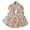 Floral Embroidered Solid Color Scarf Shawl Wrap Lightweight UV Protection Accessory Women
