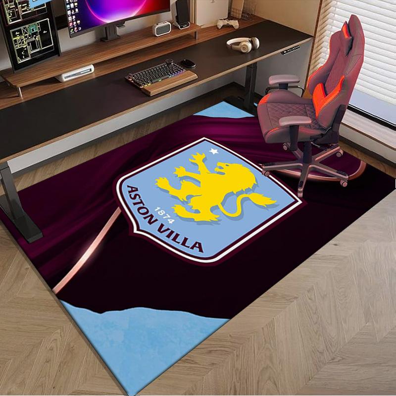 Aston Villa Crest Design Area Rug for Office, Chair Rug, Decorative Carpet Livingroom Mat, Large Size Fan gifts Christmas gifts
