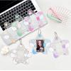 Star Shape Kpop Photo Card Holder Keychain Pendant Portable Idol Photo Card Cover PVC Cute 3 Inch Mini Photo Holder Girls