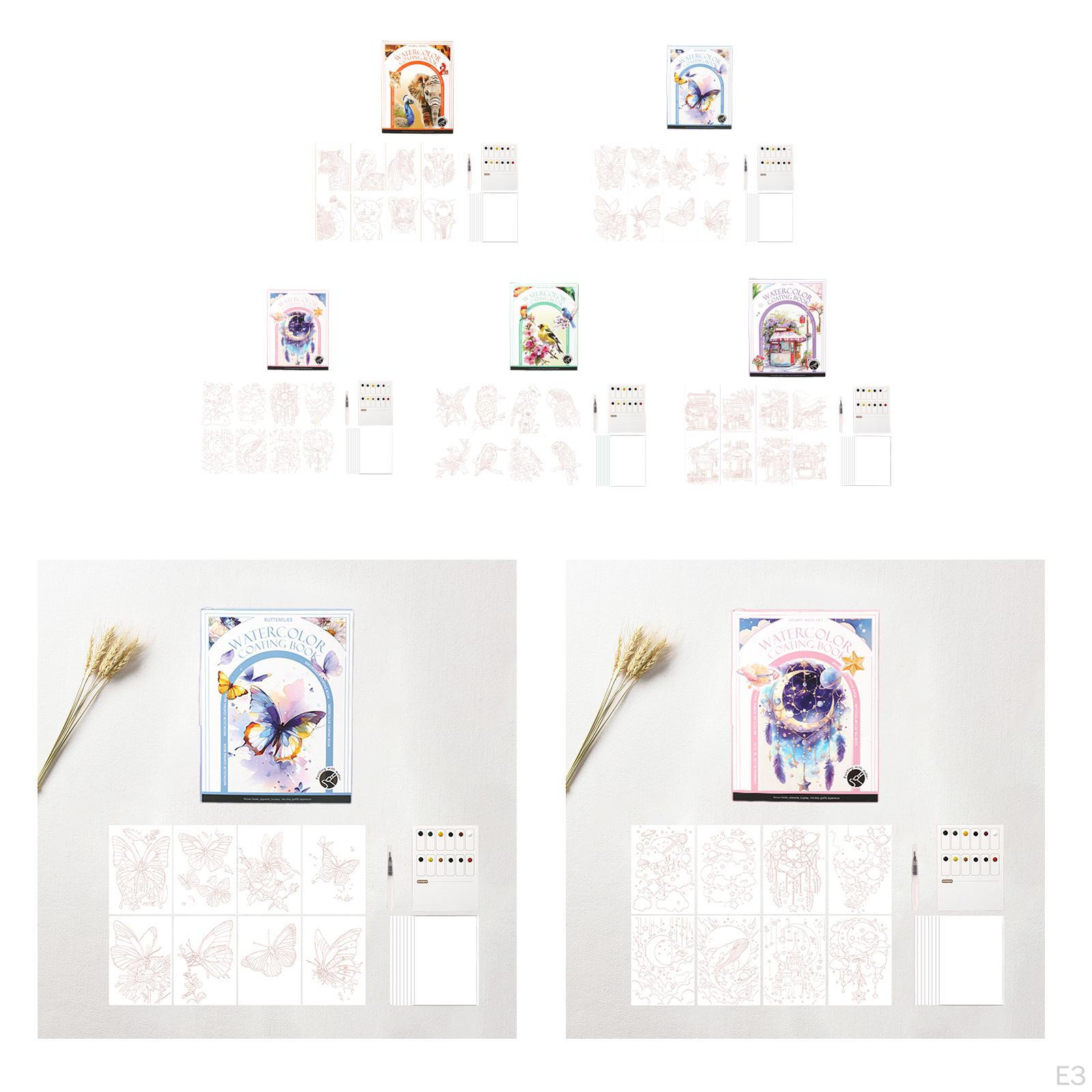 Акварельная Краска Книга Набор Водных Красок Обучающая Игрушка DIY Крафт Раскраска — фото 3