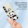 For Samsung Galaxy S25 Case Panda Pattern Printing Straight Edge TPU Phone Back Cover
