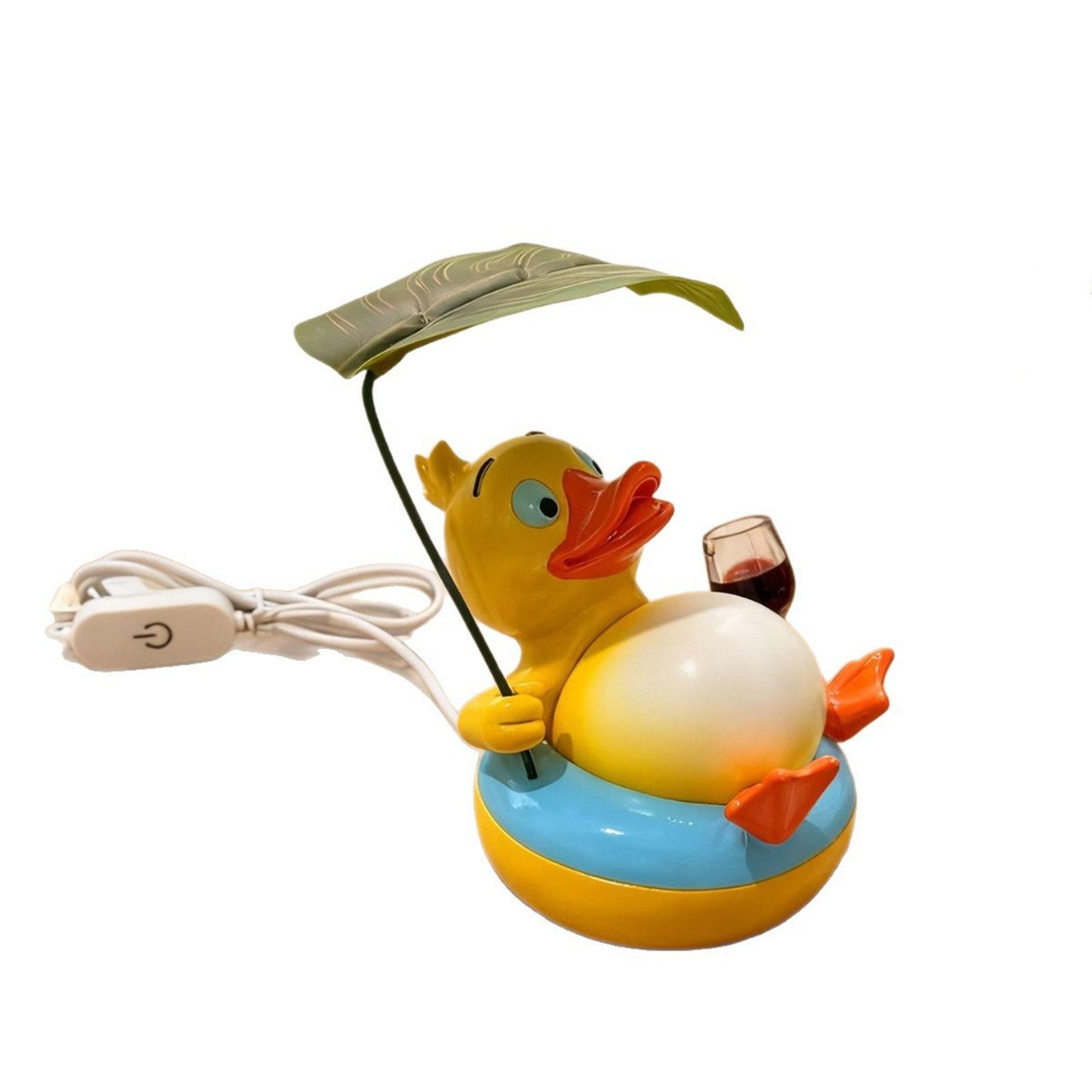 

Little Yellow Red Wine Night Light Ornament Resin Home Decor (USB Interface) One Size