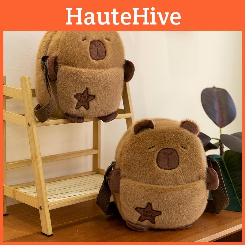 Star Five Pointed Capybara Plush Bag Cartoon Single Shoulder Crossbody Bags