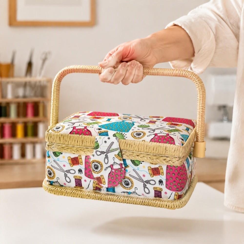 Kit Included Fabric Sewing Basket Storage Box Design Crafting Storage Box For Kids
