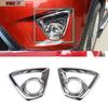 Pair Chrome Front Fog Light Lamp Cover Trim Fit For 2013 2014 2015 Mazda CX-5