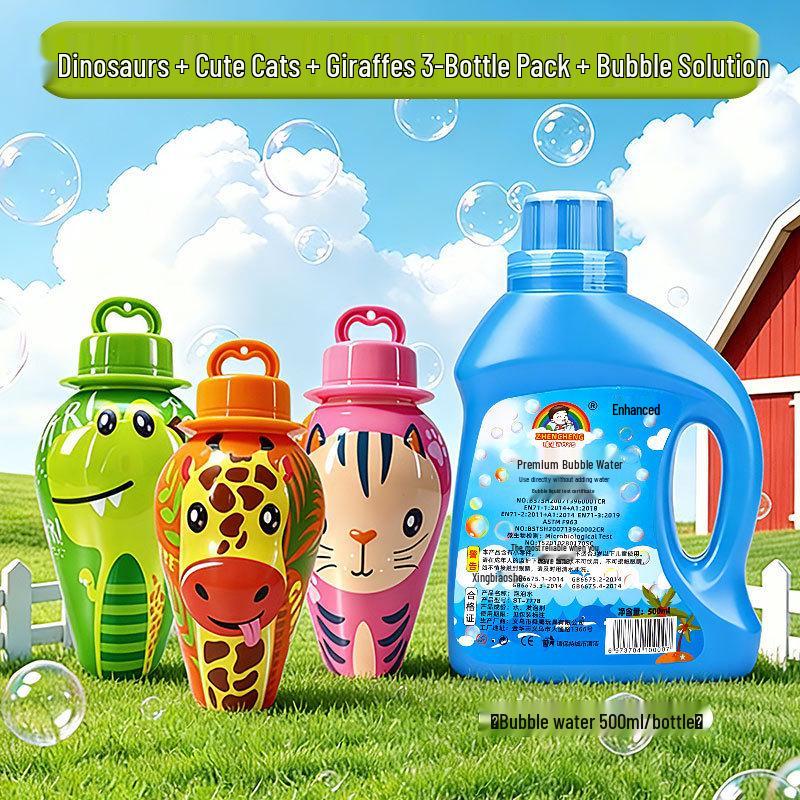 No-Spill Bubble Cup - Adorable Pet-Themed Handheld Bubble Wand for Kids' Outdoor Fun