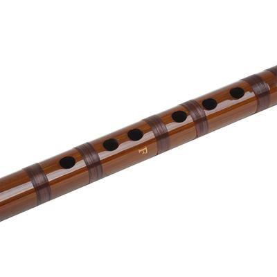 Key of F Flute Bitter Bamboo Dizi Traditional Chinese Handmade Woodwind Instrument with Storage Bag