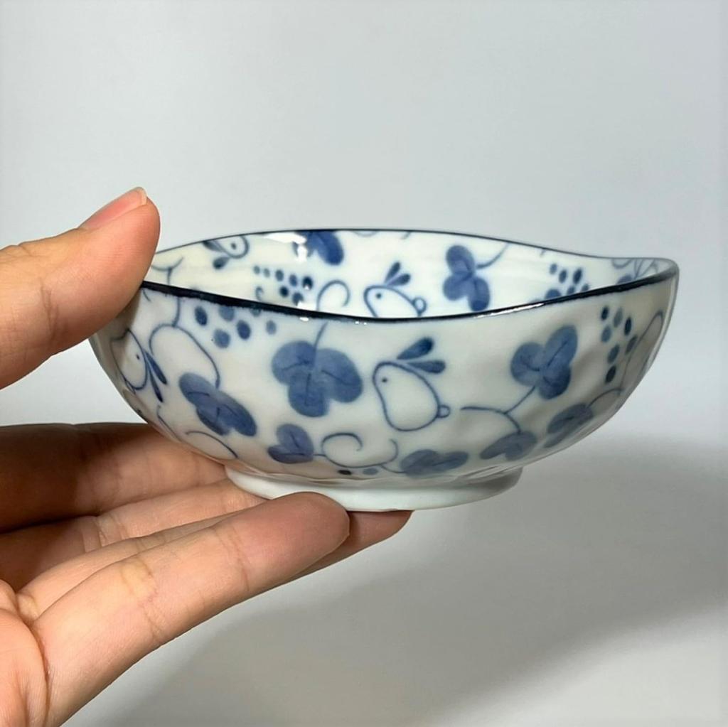 Japanese Tosai Dyed Rabbit Small Bowl Set
