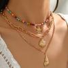 Colliers Bohèmes Coquillages Pendentifs Colorés Pompons Choker Nouveaux Colliers Perles Faits Main Festival
