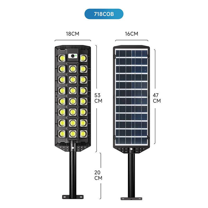 598 LED ultra lumineux extérieur lampadaire solaire 713COB capteur de mouvement étanche éclairage solaire cour rurale résidentielle applique murale lumière à induction