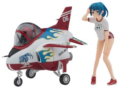Hasegawa Egg Girls Collection Maiyuki Sara Plane Resin Figure Plastic Model SP387 No.06 1/20 w/Egg T-4 & Non-scale
