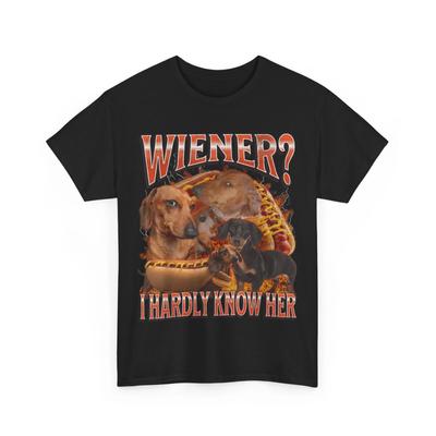 Wiener? Ich kenne sie kaum T-Shirt, Dackel Bootleg Damen Herren Shirt