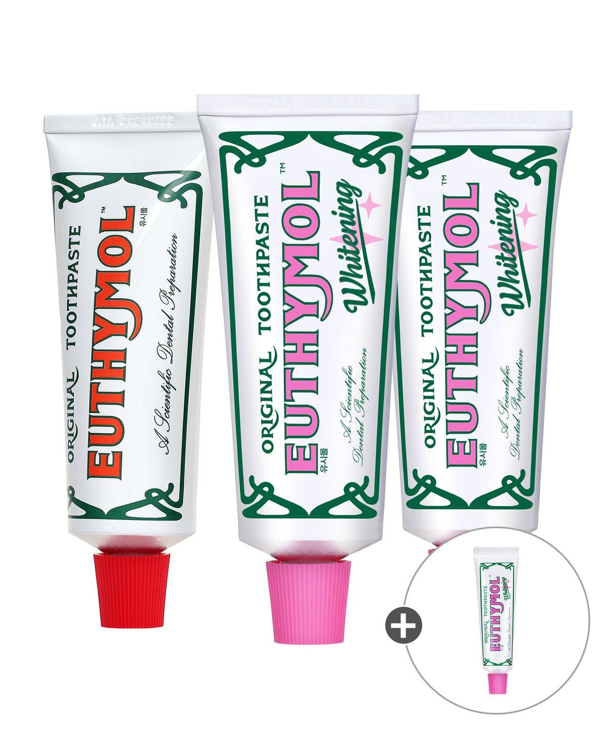 Whitening Toothpaste 106g x 2 + Original Toothpaste 106g + Bonus Gift Whitening 40g