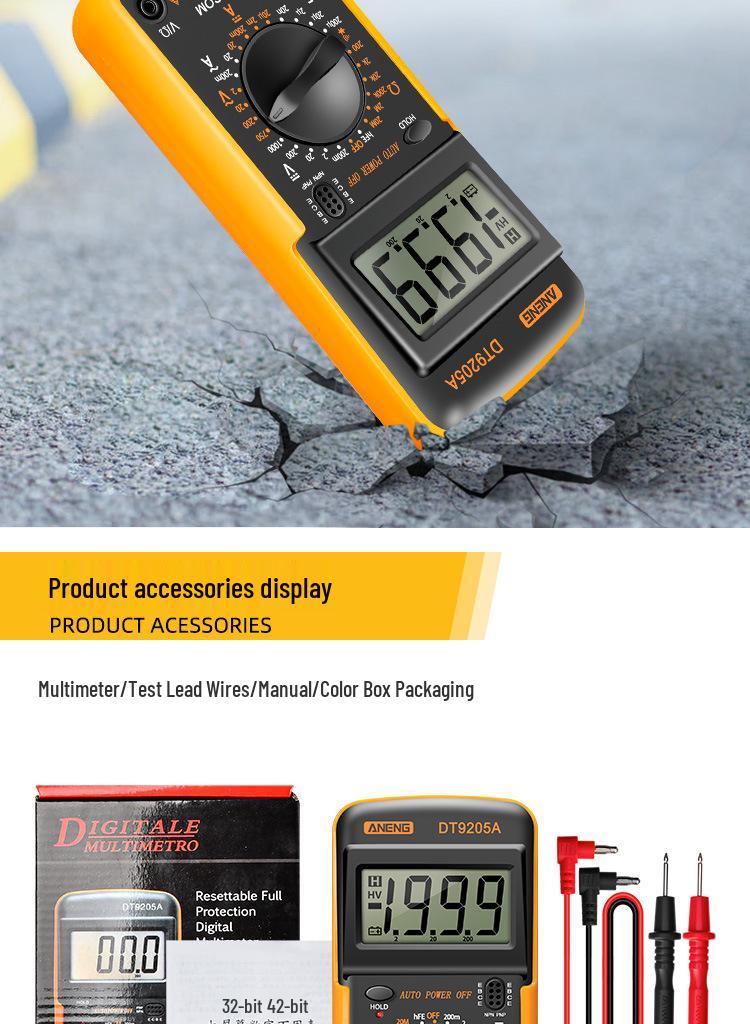 ANENG DT9205A High Precision Electrician's Digital Multimeter