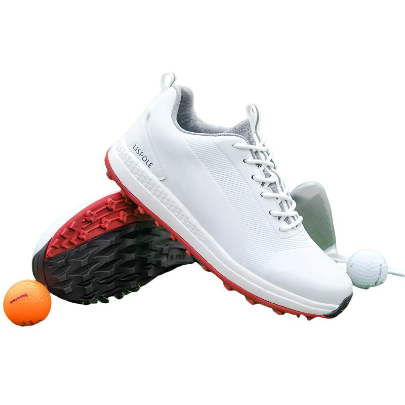 

Golf Shoes Men - Waterproof Outdoor Sport Sneakers with Anti-Slip Sole Lightweight Breathable Upper for Beginners Leisure Sports 45