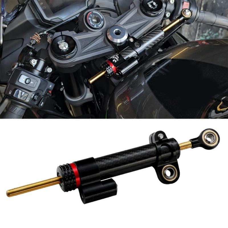 Motorcycle Steering Damper With Adjustable Shock Absorption Lightweight Aluminum Construction Fit For Precise Handling