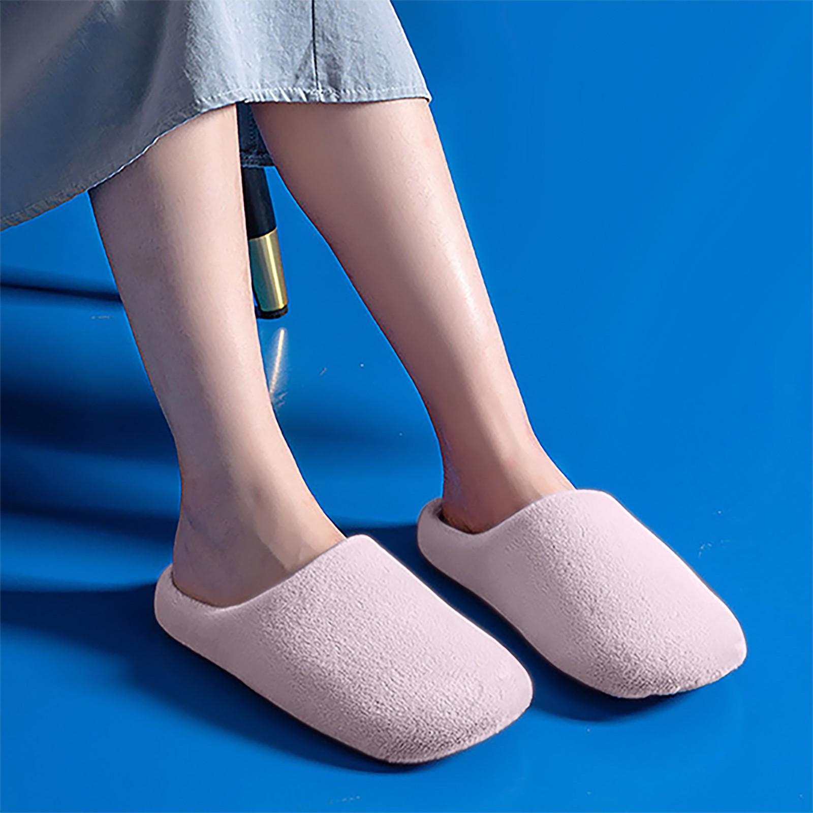 

Женские хлопковые тапочки, теплые домашние милые мягкие плюшевые домашние тапочки 38 бежевый