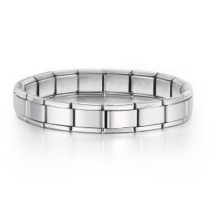 9mm Wide Simple Style Fashion Stainless Steel Bangle Elastic Link Chain High Quality Factory DIY Jewelry Italian Charm Bracelet