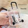Creative Mini Luggage Storage Box for Wedding Candy, Nail Art Accessories, and Toys - Transparent Small Box.
