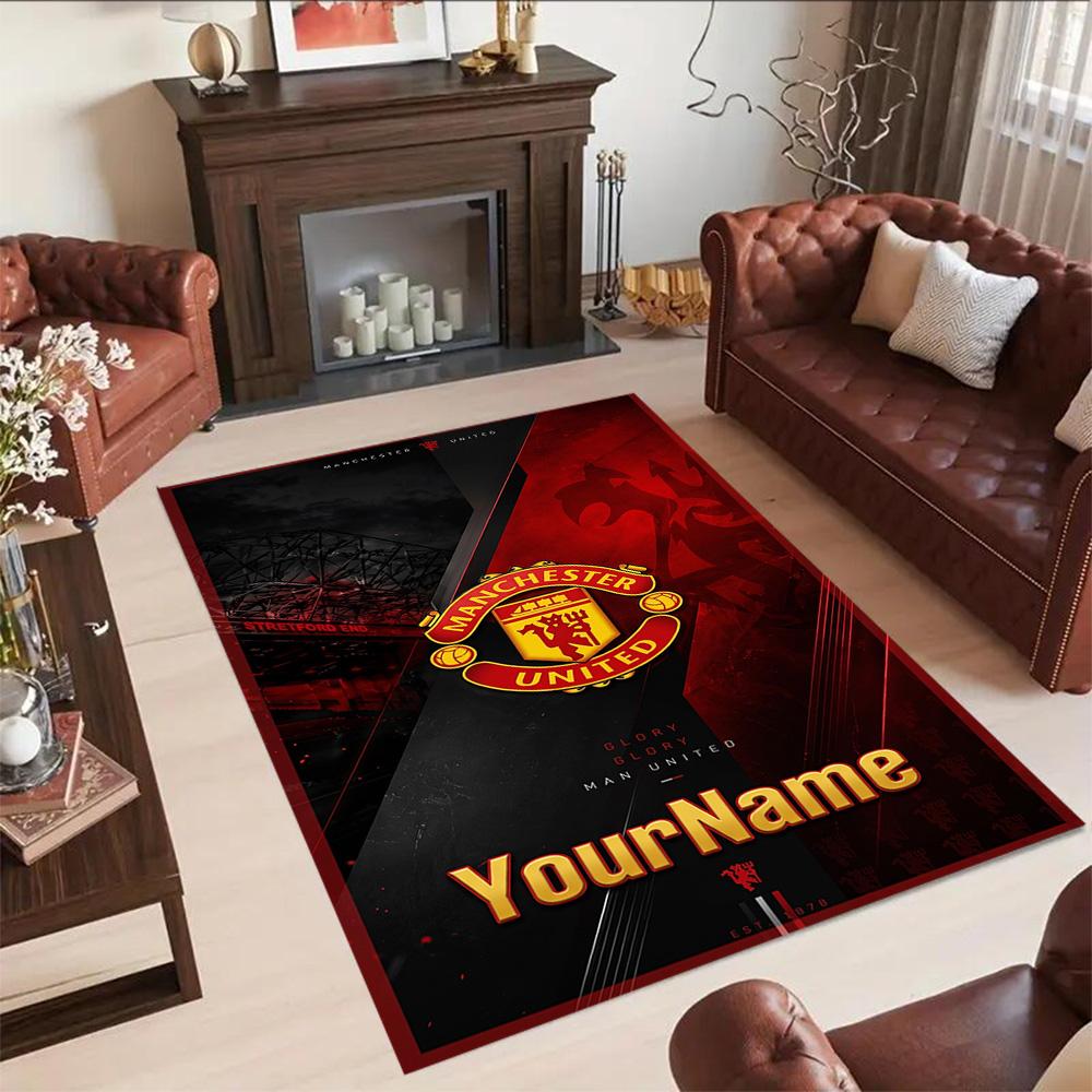 Manchester Personalized Name Carpet Perfect for Study room Dining Room Decorate room Game Room Anti-slip Rug Office home decor