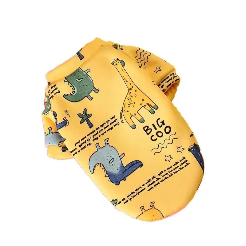 New Cute Cartoon Print Fleece Lined Warm Clothes for Small Dogs and Cats