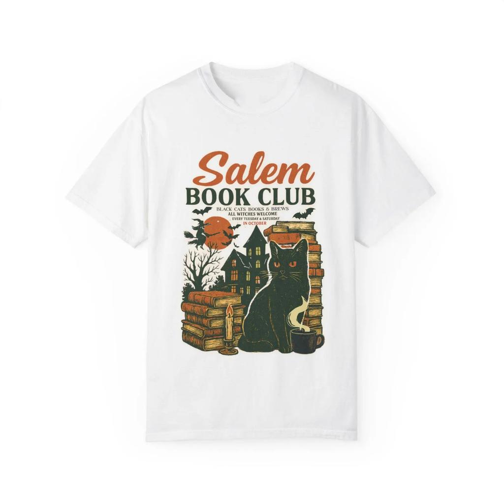 Salem Book Club Tshirt, Halloween Shirt, Bookish Fall Witchy Tshirt