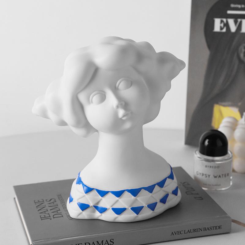 Abstrakte Mädchenstatue Modernistische Harzskulptur für Heim- und Bürodekoration Künstlerische Figur Kunstgeschenk Minimalistisches Innendesign