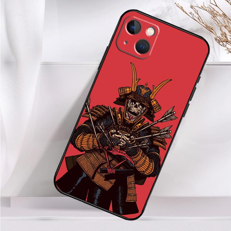 Japanese Samurai Warrior Shockproof Case For iPhone 17 11 14 15 16 Pro Max Plus 12 13 Mini 16e 17 Air Phone Cover