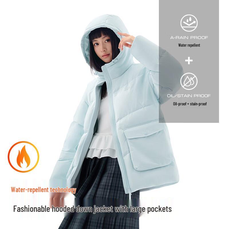 Anta Women's Six-Degree Core Hooded Puffer Down Jacket