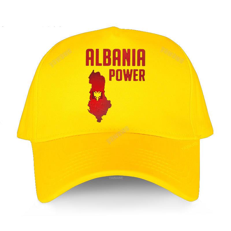 Baseball Cap Spring Summer Solid Sunhat Fashion Adjustable Albania Power Albanian Flag Map Dad Hat Cotton Outdoor Brand Caps