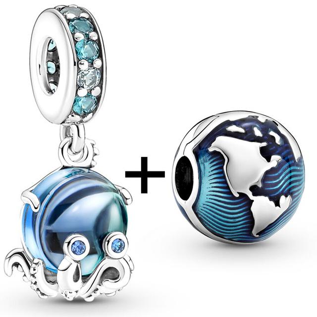 2 teile/los Schildkröte Octopus Vogel Charme Perlen Anhänger Passt Original Diy Armbänder Halsketten Für Frauen Männer Schmuck Geschenk Sonderangebot