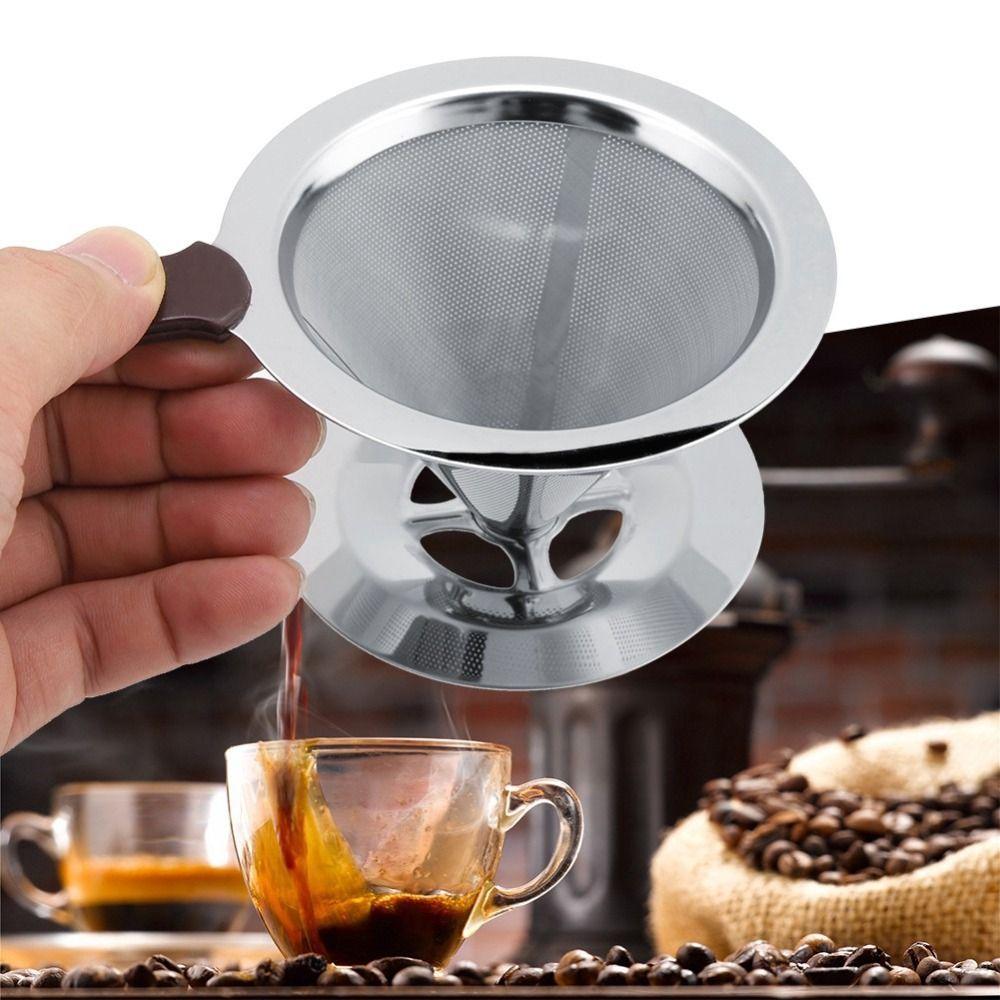 800 Mesh Filter Reusable Coffee Filter Steel Filter Hand Dripping Coffee Maker  Pour Over Coffee
