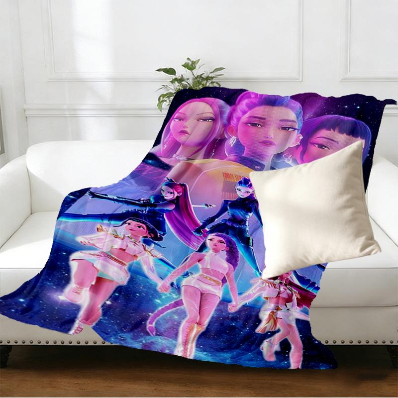KPop Dämonenjäger Print Decke - Weich & Bequem, für Schlafzimmer, Reisen, Sofa, Heimdekoration - Geburtstags-Weihnachtsgeschenk für Freund