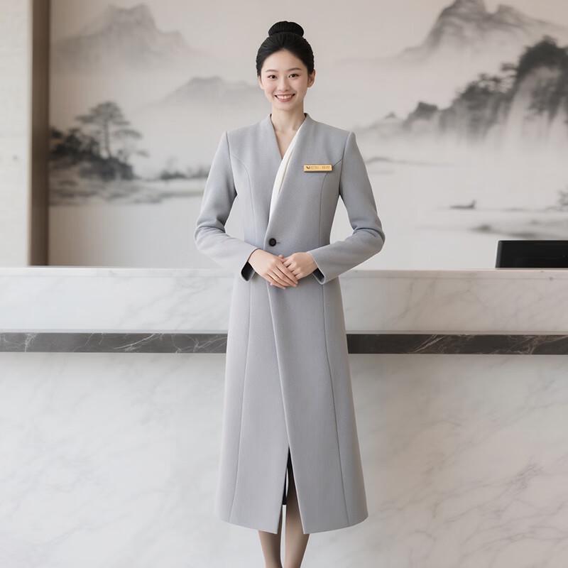 Women s Grey Professional Wool Overcoat S