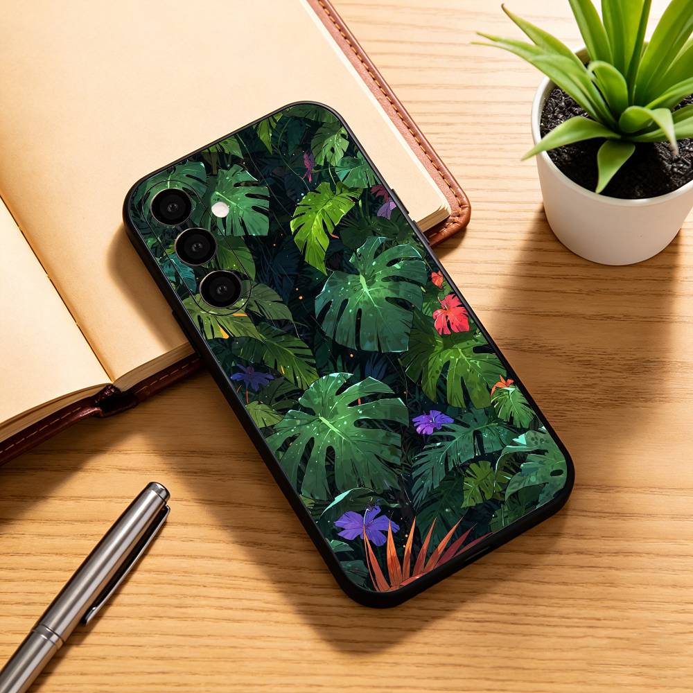 F-flowers Phone Case For Samsung Galaxy A73,A72,A71,A70,A53,A52,A51,Others Soft Black Cover