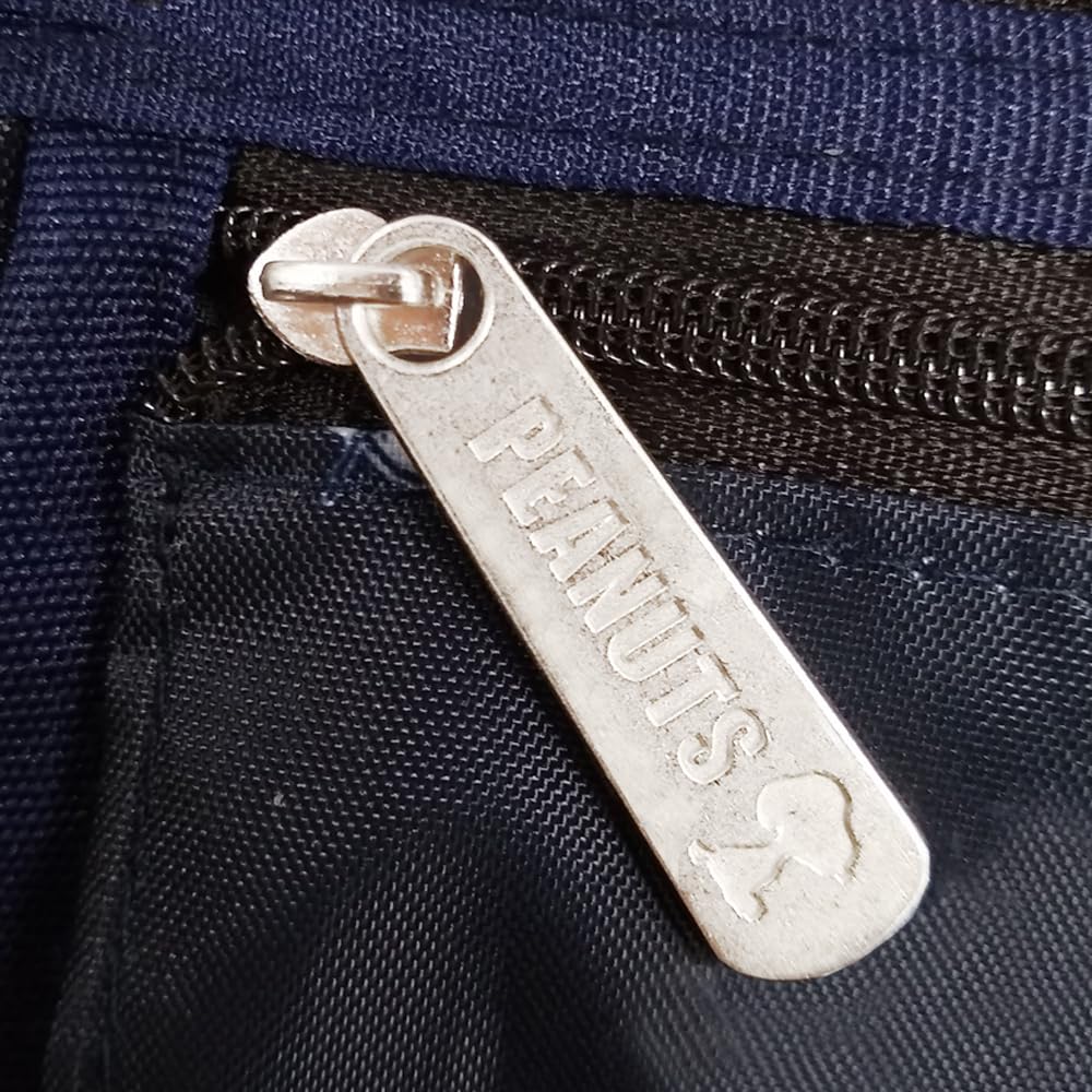 SNOOPY Shoulder Vertical Crossbody Round Zipper Cute JC Blue Line Gray Wallet, Women's, Strap, Wallet, Strap, Smartphone/Card Holder, closure,