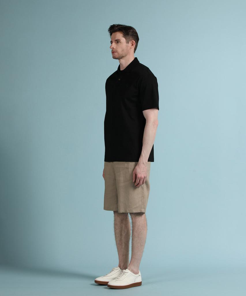 Panicalle Black Logo Short Sleeve Polo Shirt